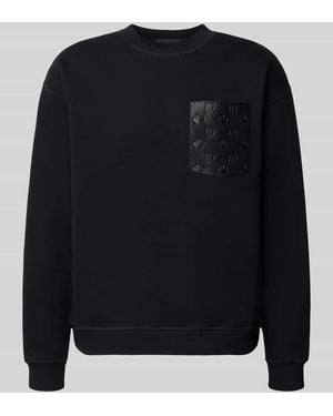 DSquared² Relaxed Fit Sweatshirt aus reiner Baumwolle mit Logo-Patch - Blau