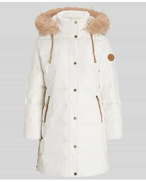 Ralph Lauren Regular Fit Daunenmantel mit Besatz aus Webpelz - Natur