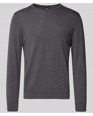 Joop! Strickpullover mit Rundhalsausschnitt - Schwarz