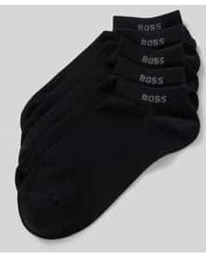 BOSS Sneakersokken Met Labeldetail - Zwart