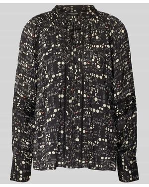 Scotch & Soda Blusenshirt mit V-Ausschnitt - Schwarz