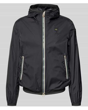 Blauer Usa Jacke mit Label-Patches Modell 'Dodge' - Schwarz