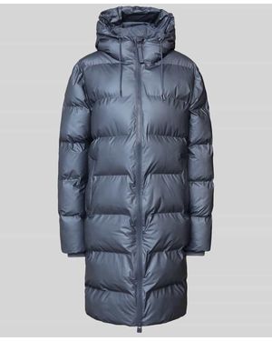 Rains Steppmantel Mit Leistentaschen Modell 'Alta' - Blau