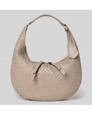 Abro⁺ Schoudertas Met Logo-Applicatie, Model 'Nana' - Naturel