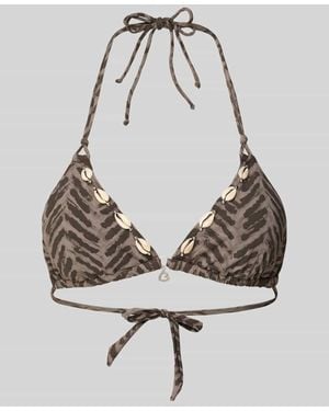 Banana Moon Bikini-Oberteil mit Applikationen Modell 'YERO SILVARY' - Grau