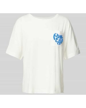 Ouí T-Shirt mit Brusttasche - Weiß