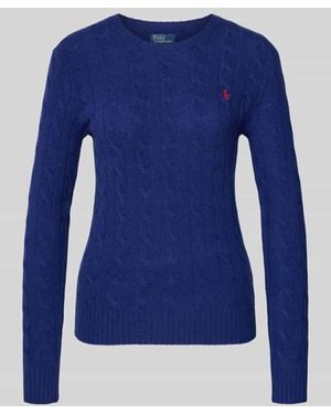 Polo Ralph Lauren Strickpullover aus Wolle-Kaschmir-Mix Modell 'JULIANNA' - Blau