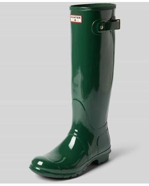 HUNTER Regular Fit Gummistiefel mit Schnallen - Grün