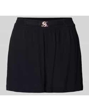 BOSS Wide Fit Bermuda Met Logo-Applicatie - Zwart