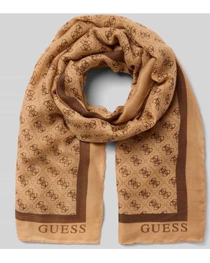 Guess Schal mit Allover-Logo-Detail Modell 'Katya' - Braun