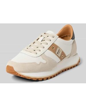 Blauer Usa Sneaker mit Label-Detail Modell 'MILLEN03' - Weiß