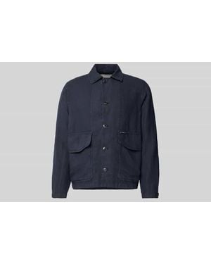 Closed Hemdjacke aus reinem Leinen - Blau