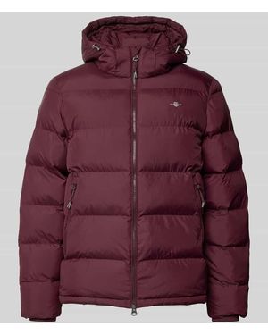 GANT Regular Fit Steppjacke mit Zweiwege-Reißverschluss - Rot