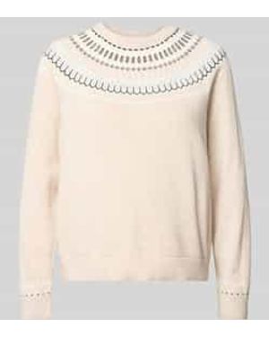S.oliver Shaped Fit Gebreide Pullover Van Puur Katoen - Naturel