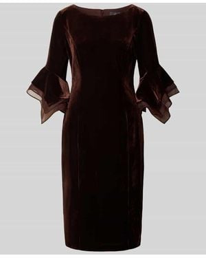Adrianna Papell Abendkleid aus Samt mit Rundhalsausschnitt - Schwarz