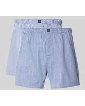 Christian Berg Men Relaxed Fit Boxershort Met Labelpatch - Blauw