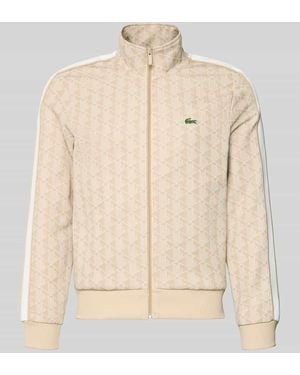 Lacoste Regular Fit Sweatjacke mit Baumwoll-Anteil - Natur