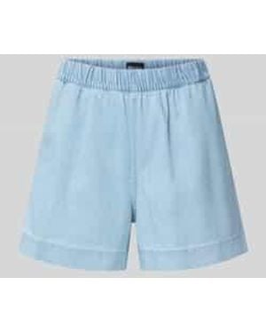 Pieces Loose Fit Korte Jeans Van Katoenmix, Model 'Tula' - Blauw