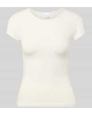 Gina Tricot Slim Fit T-Shirt Van Modalmix - Naturel