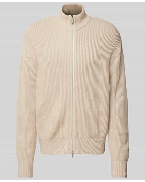 SELECTED Cardigan Mit Zweiwege-Reißverschluss Modell 'Dry' - Natur