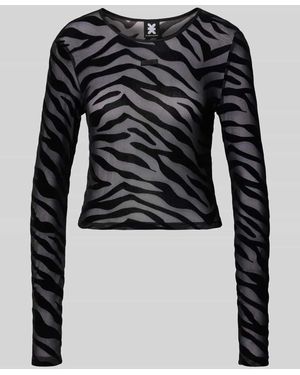 Karo Kauer Longsleeve mit Label-Detail - Schwarz