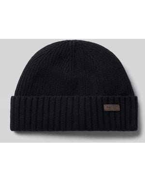 Barbour Beanie mit Logo-Patch - Schwarz