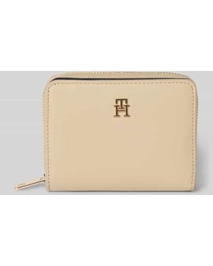 Tommy Hilfiger Portemonnaie mit Logo-Applikation - Natur