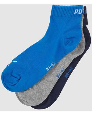 PUMA Socken Mit Label-Details Im 3Er-Pack - Blau