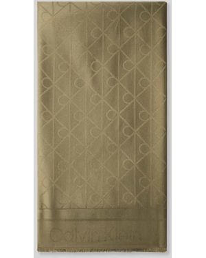 Calvin Klein Schal aus Modal mit Allover-Logo-Print - Grün