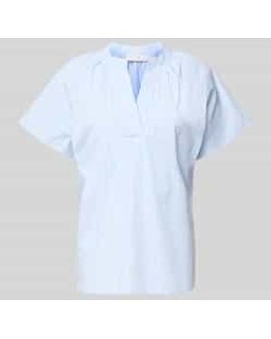 Rich & Royal Regular Fit Blouse Met Tuniekkraag - Blauw