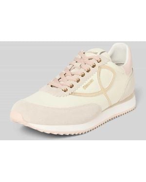 Blauer Usa Sneaker aus Leder-Mix Modell 'Lorain' - Natur