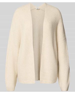 Mbym Cardigan mit gerippten Abschlüssen - Natur