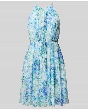 Jake*s Knielanges Cocktailkleid mit Raffungen - Blau