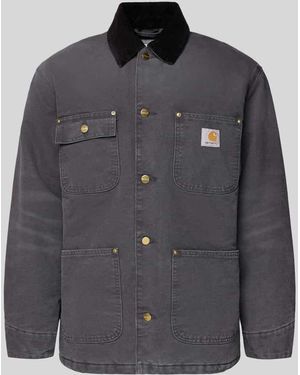 Carhartt Regular Fit Jacke mit Umlegekragen Modell 'Chore' - Grau