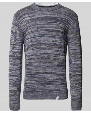 COLOURS & SONS Strickpullover mit Label-Details - Blau