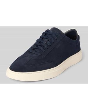BOSS Low Top Sneakers aus Veloursleder - Blau