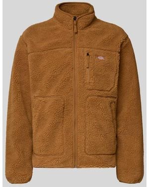 Dickies Sweatjacke aus Teddyfell - Braun