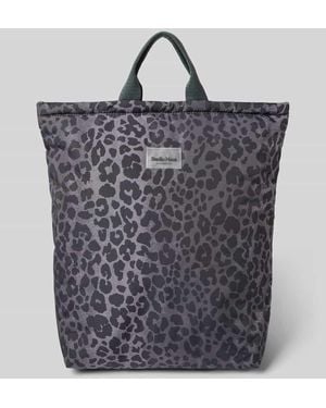 Studio Noos Rucksack im Animal-Look mit Tragehenkel - Blau