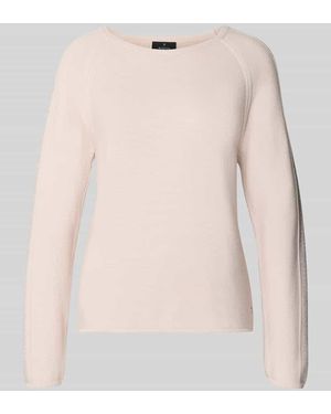 Monari Regular Fit Longsleeve aus reiner Baumwolle - Natur
