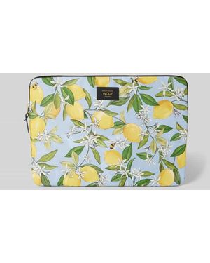 Wouf Laptoptasche Mit Allover-Muster Modell 'Capri' - Blau