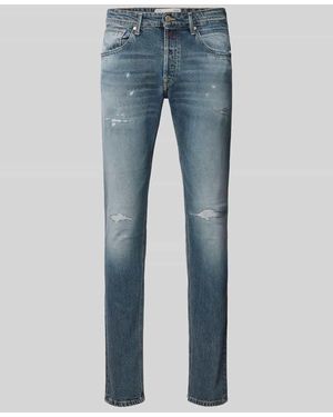 Replay Regular Slim Fit Jeans Im Destroyed-Look Modell 'Willbi' - Blau