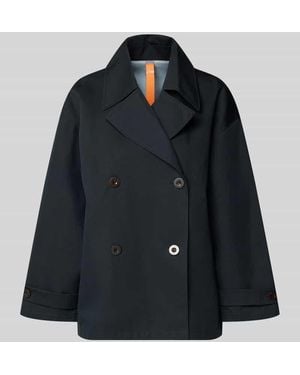 G Lab Trenchjacke mit Reverskragen Modell 'HEATHER' - Schwarz