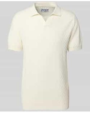 JAKE*S STUDIO MEN Regular Fit Poloshirt Met Structuurmotief - Naturel
