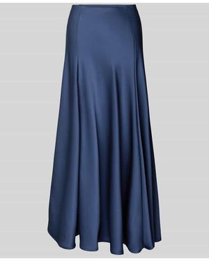 Zero Maxirock aus Satin mit elastischem Bund - Blau