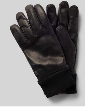 Hestra Handschuhe aus reinem Leder Modell 'Fredrik' - Schwarz