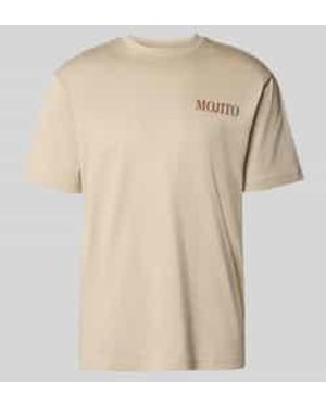 Only & Sons Regular Fit T-Shirt Van Puur Katoen Model 'Fred' - Naturel