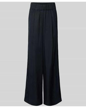 Lanius Wide Leg Stoffhose mit elastischem Bund - Blau
