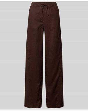 Opus Leinenhose mit elastischem Bund Modell 'Mileni resort' - Braun