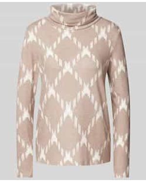 Street One Shirt Met Lange Mouwen Met Coltrui - Naturel