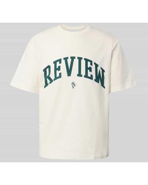 Review T-Shirt mit Label-Print - Mehrfarbig